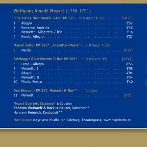 W.A.Mozart · Eine Kleine Nachtmusik – Divertimento KV 205 – Super Audio-CD